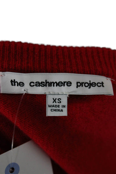 The Cashmere Project Womens Red Cashmere Pullover Sweater Size XS