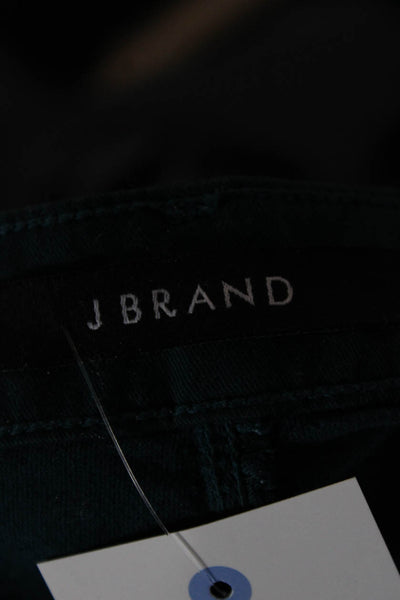 J Brand Women Jegging Green Cotton Zip Inseam 29 Size 28