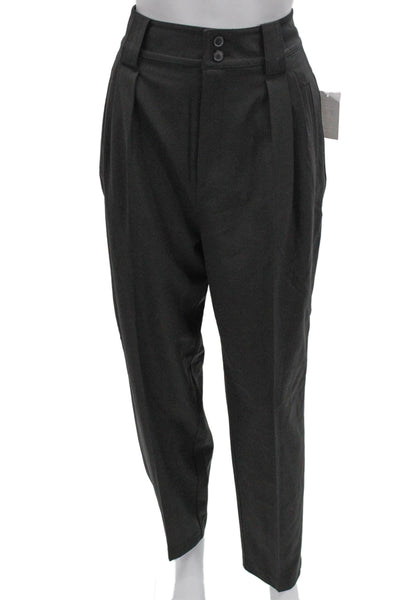Equipment Femme Womens Dress Pants Gray Polyester Button Size 10