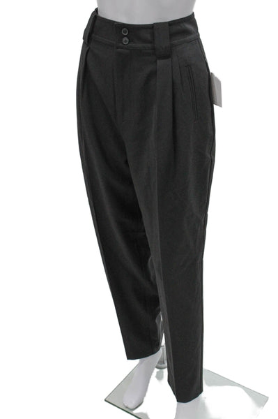 Equipment Femme Womens Dress Pants Gray Polyester Button Size 10