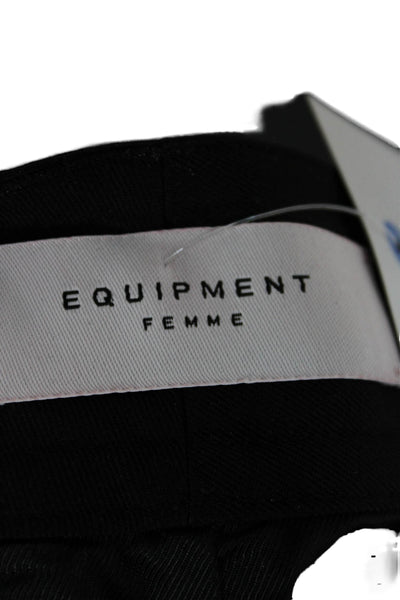 Equipment Femme Womens Dress Pants Gray Polyester Button Size 10