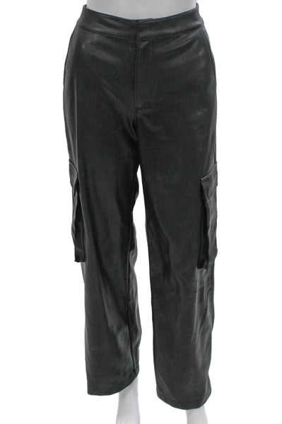 Gilner Farrar Womens Cargo Pants Black Silk Zip Inseam 30 Size 2