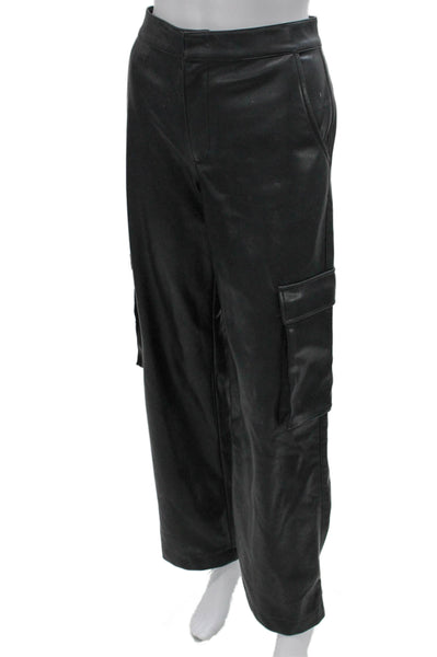 Gilner Farrar Womens Cargo Pants Black Silk Zip Inseam 30 Size 2