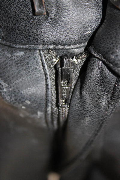 Gilner Farrar Womens Cargo Pants Black Silk Zip Inseam 30 Size 2