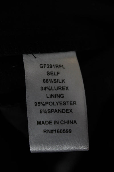 Gilner Farrar Womens Cargo Pants Black Silk Zip Inseam 30 Size 2