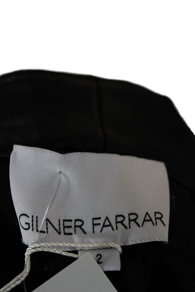 Gilner Farrar Womens Cargo Pants Black Silk Zip Inseam 30 Size 2