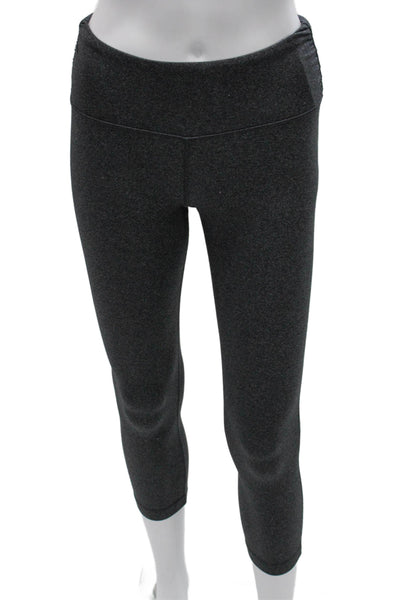 Lululemon Women Gray Capri Leggings Polyester Blend Size 4