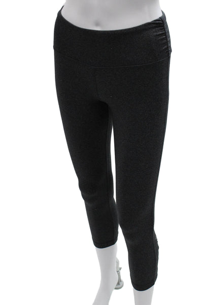 Lululemon Women Gray Capri Leggings Polyester Blend Size 4