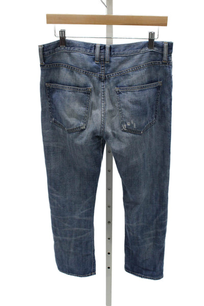 Current/Elliott Womens Boyfriend Jeans Blue High Rise Cotton Blend Size 26