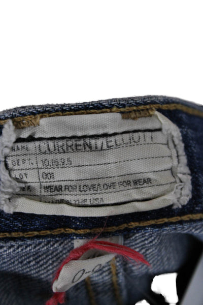 Current/Elliott Womens Boyfriend Jeans Blue High Rise Cotton Blend Size 26