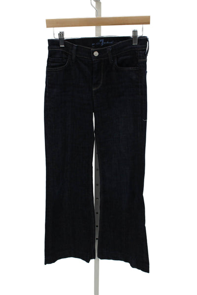 7 For All Mankind Womens Bootcut Jeans Blue High Rise Cotton Size 25