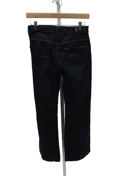 7 For All Mankind Womens Bootcut Jeans Blue High Rise Cotton Size 25