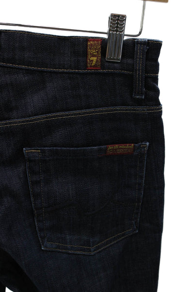 7 For All Mankind Womens Bootcut Jeans Blue High Rise Cotton Size 25