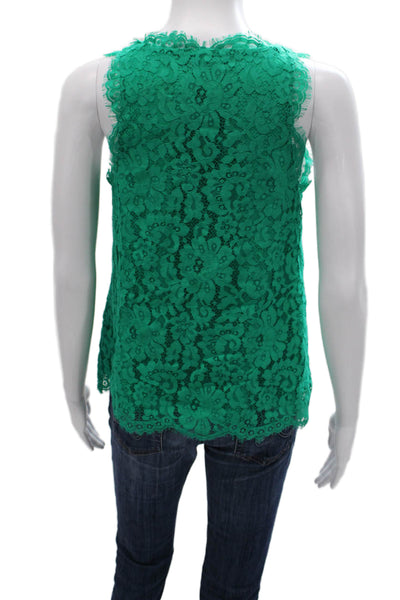 Joie Womens Floral Camisole V Neck Nylon Green Sleeveless Size XS