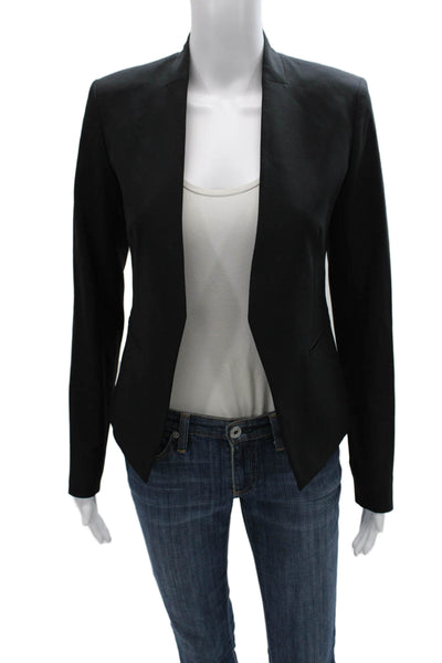 Theory Womens Black Wool Blazer Long Sleeve Size 00