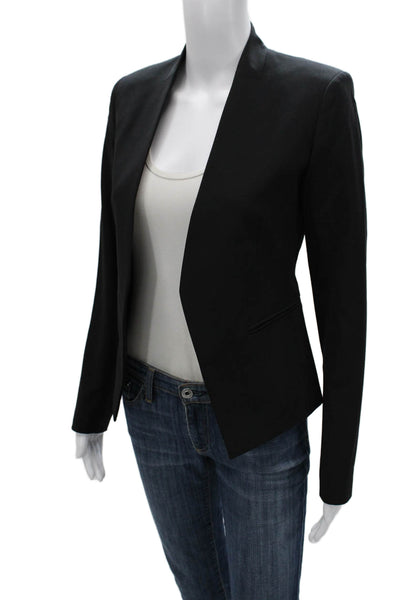 Theory Womens Black Wool Blazer Long Sleeve Size 00