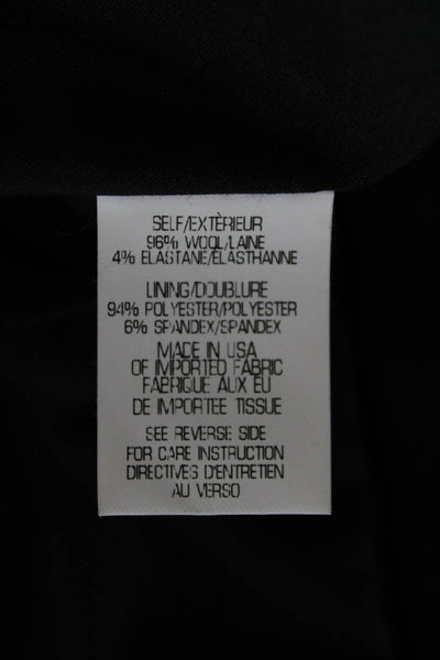 Theory Womens Black Wool Blazer Long Sleeve Size 00