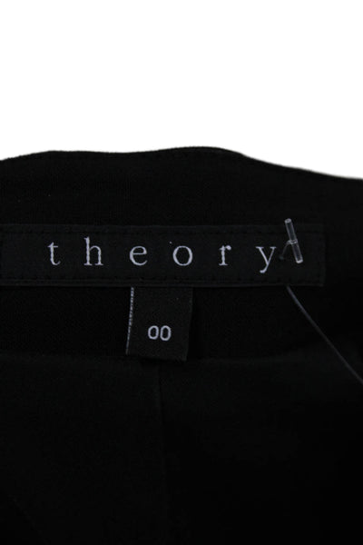 Theory Womens Black Wool Blazer Long Sleeve Size 00