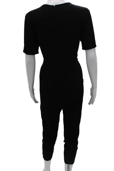 Hatch Womens Jumpsuit Black Rayon Short Sleeve Maternity Size 0