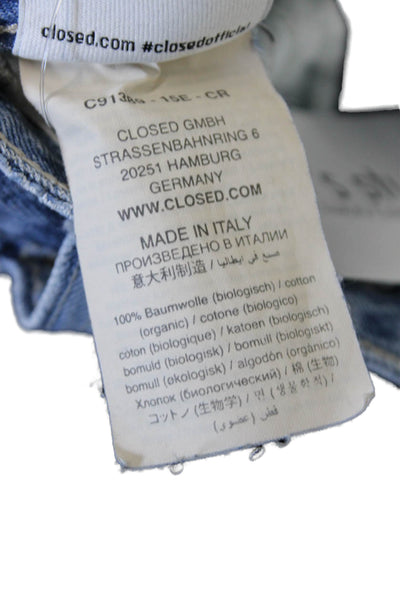 Closed Womens High Waist Tapered Jeans Blue 100% Cotton 27in Inseam Size 26