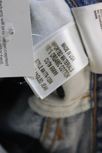 Agolde Womens Tapered Jeans High Waist Blue Cotton 28in Size 25