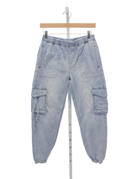Ser.O.Ya Womens Cargo Pants Blue Cotton Mid Rise 27in Size XS