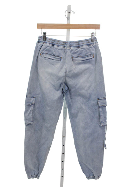 Ser.O.Ya Womens Cargo Pants Blue Cotton Mid Rise 27in Size XS