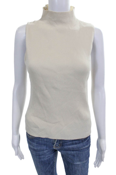Who What Wear Women Basic Mock Neck Tank Beige Viscose Pullover Size XL