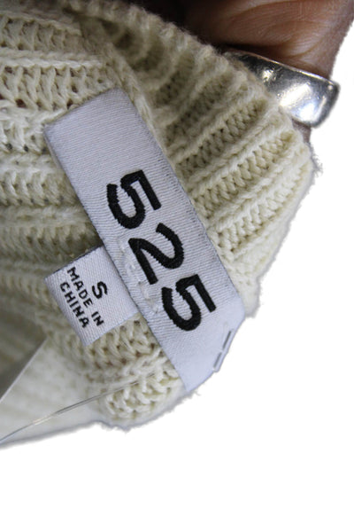 525 Womens Ivory Cotton Pullover Crewneck Long Sleeve Size S