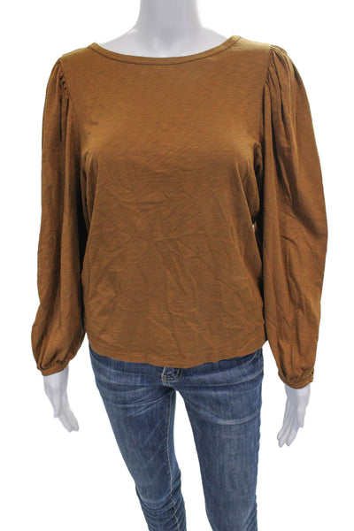 525 Womens Ivory Cotton Pullover Crewneck Long Sleeve Size S