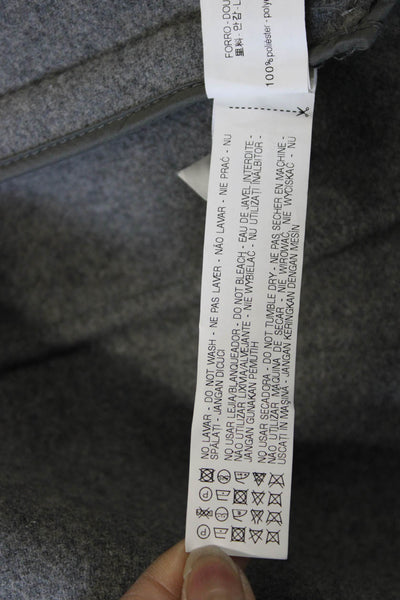 Zara Women Overcoat Gray Button Polyester Long Sleeve Size XS