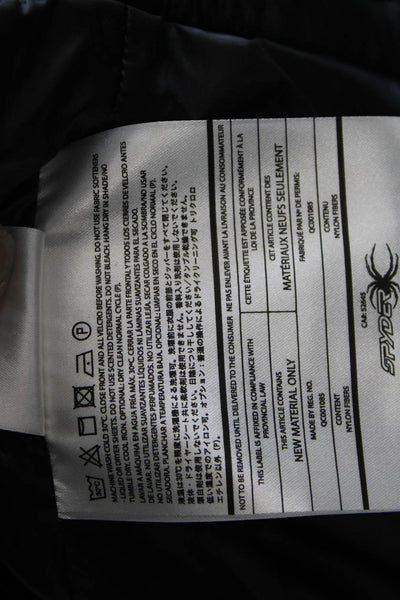 Spyder Womens Puffer Jacket Black Nylon Zip Sleeveless Size S