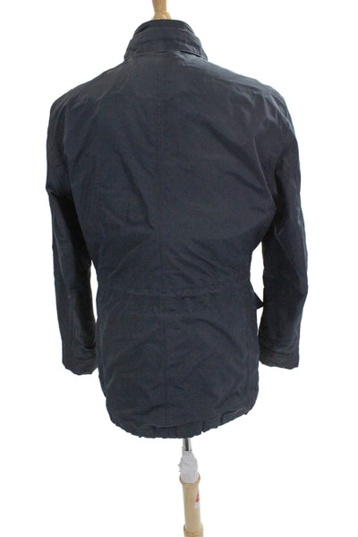 Boss Hugo Boss Mens Military Jacket Blue Polyester Zip Size S