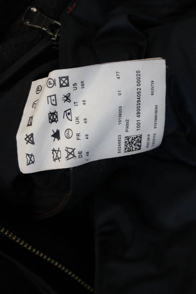 Boss Hugo Boss Mens Military Jacket Blue Polyester Zip Size S