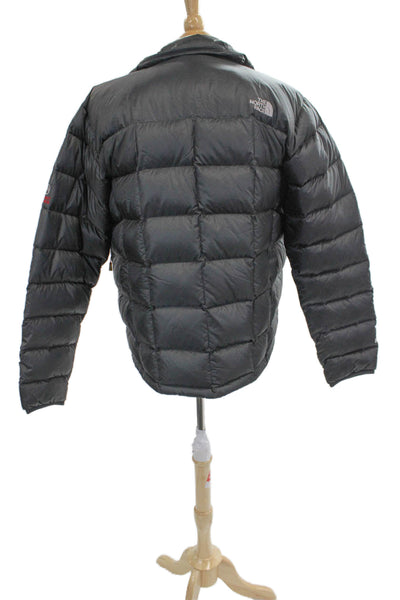 The North Face Unisex Adults Gray Nylon Puffer Jacket Size S