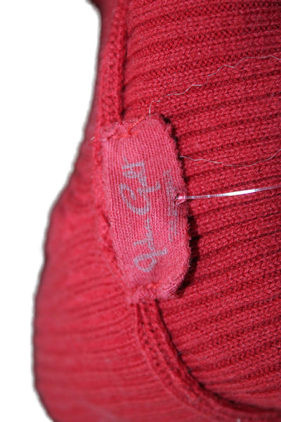 John Galt Womens Full Zip Hoodie Red Striped Cotton Size XS