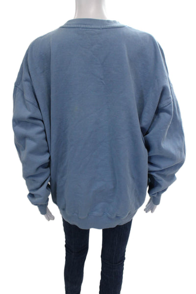 Brandy Melville Teens Pullover Sweater Blue Crew Neck Long Sleeve Size XS