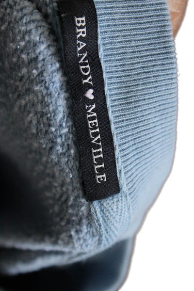 Brandy Melville Teens Pullover Sweater Blue Crew Neck Long Sleeve Size XS