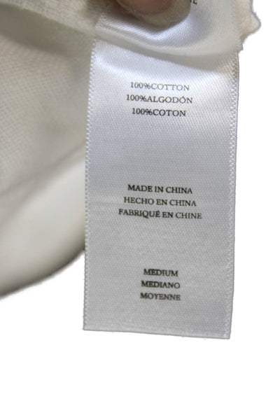 Rails Women Basic Button-Up Long Sleeve Collared Cotton White Top Size M