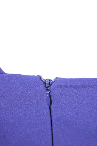 BCBG Max Azria Womens Bodycon One Shoulder Purple Short Dress Polyester Size 2