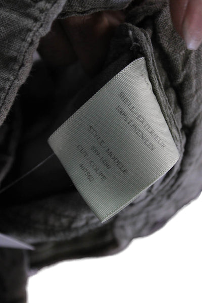 Joie Women Cargo Pants Green Linen Drawstring Size 0