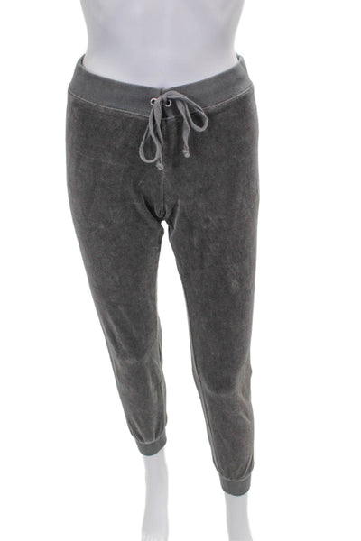 Juicy Couture Womens Jogger Pants Gray Cotton Blend Drawstring Size XS