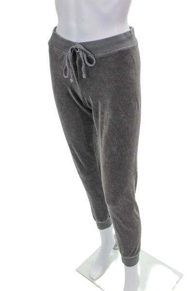 Juicy Couture Womens Jogger Pants Gray Cotton Blend Drawstring Size XS