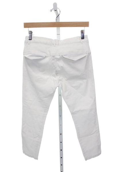 Nili Lotan Womens Ankle Pants White Cotton Size 0