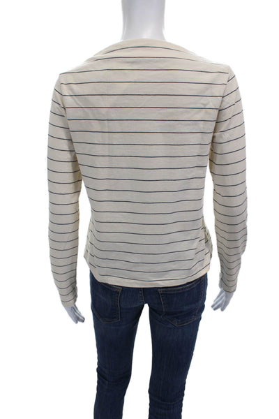 Rails Women Tunic Button-Up Blue Striped Collared Long Sleeve Lyocell Size XS