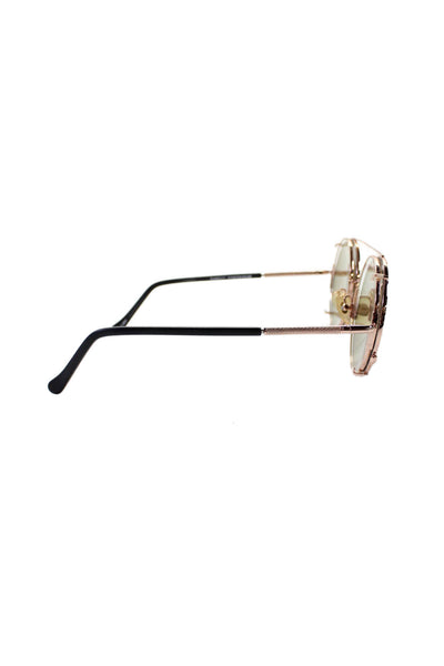 Sunday Somewhere Womens Metal Frame Oval Lens Valentine Sunglasses Gold