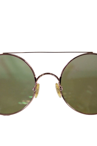 Sunday Somewhere Womens Metal Frame Oval Lens Valentine Sunglasses Gold