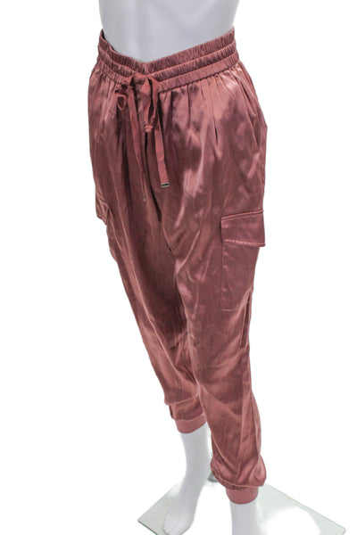 Cami NYC Womens Jogger Pants Silk Pink Drawstring Size XS