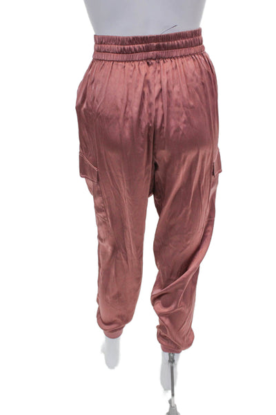 Cami NYC Womens Jogger Pants Silk Pink Drawstring Size XS