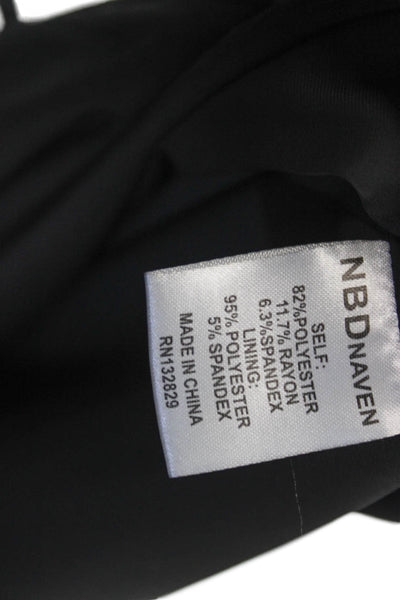 NBD X The Naven Twins Women Bodycon Gray V Neck Sleeveless Zip Mini Dress Size M